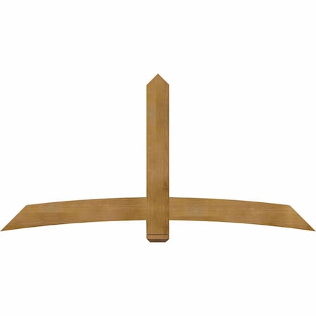 Ekena Millwork Bellingham Rough Sawn Timber Gable Bracket, Western Red Cedar, 84"W x 42"H x 4"D x 6"F, 12/12 Pitch GBW084X42X0406BEL00RWR